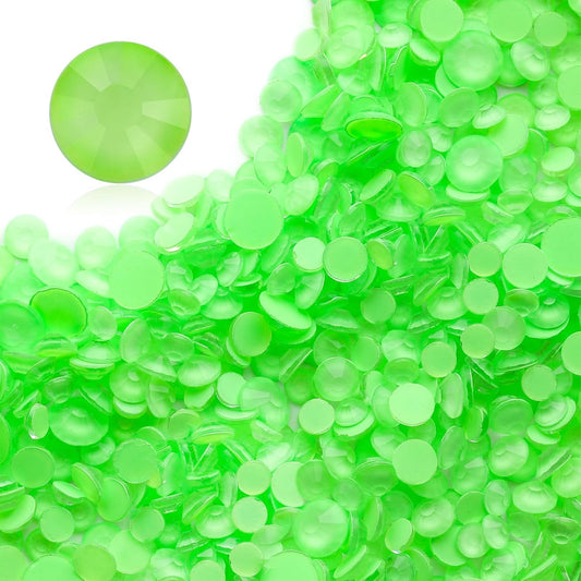 Mocha Lt.Green Flatback Rhinestones, Glass Rhinestones for Nail Art and Craft, Glue Fix, Loose Crystal Gemstones(Mocha Lt.Green, SS20, 1440pcs, 4.6-4.8mm)