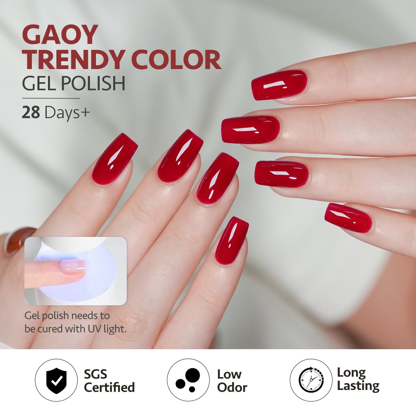 GAOY 42 Pcs Gel Nail Polish Kit, Black White Jelly Nude Pearl Glitter Colors All Seasons Gel Nail Polish Set with Glossy & Matte Top Coat and Base Coat for Salon and DIY Manicure at Home