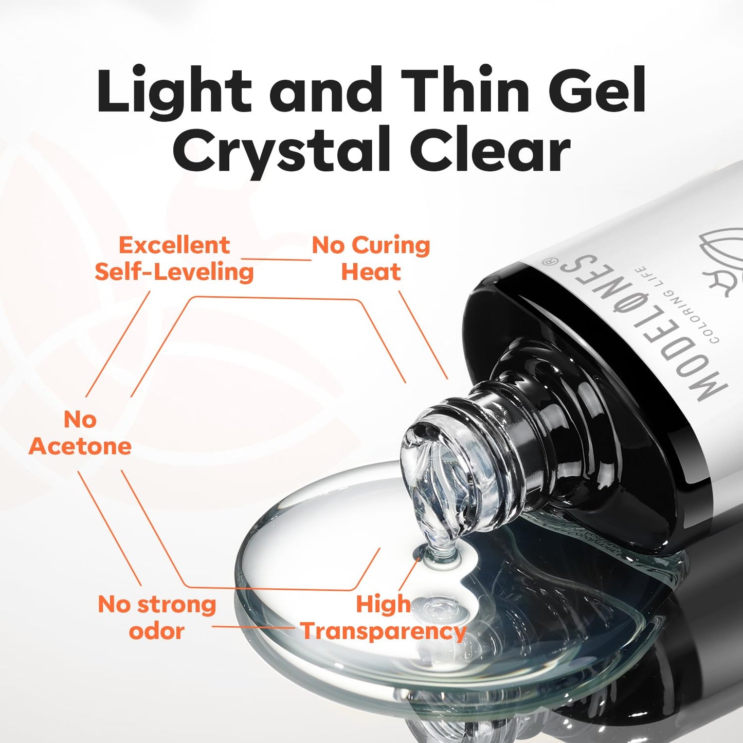 modelones Lamp Free Peel off Gel Base Coat, Peelable Base Coat for Gel Nail Polish Easy Removal Foundation for Beginner Practice Nail Protection without Damage Nails, 10ml