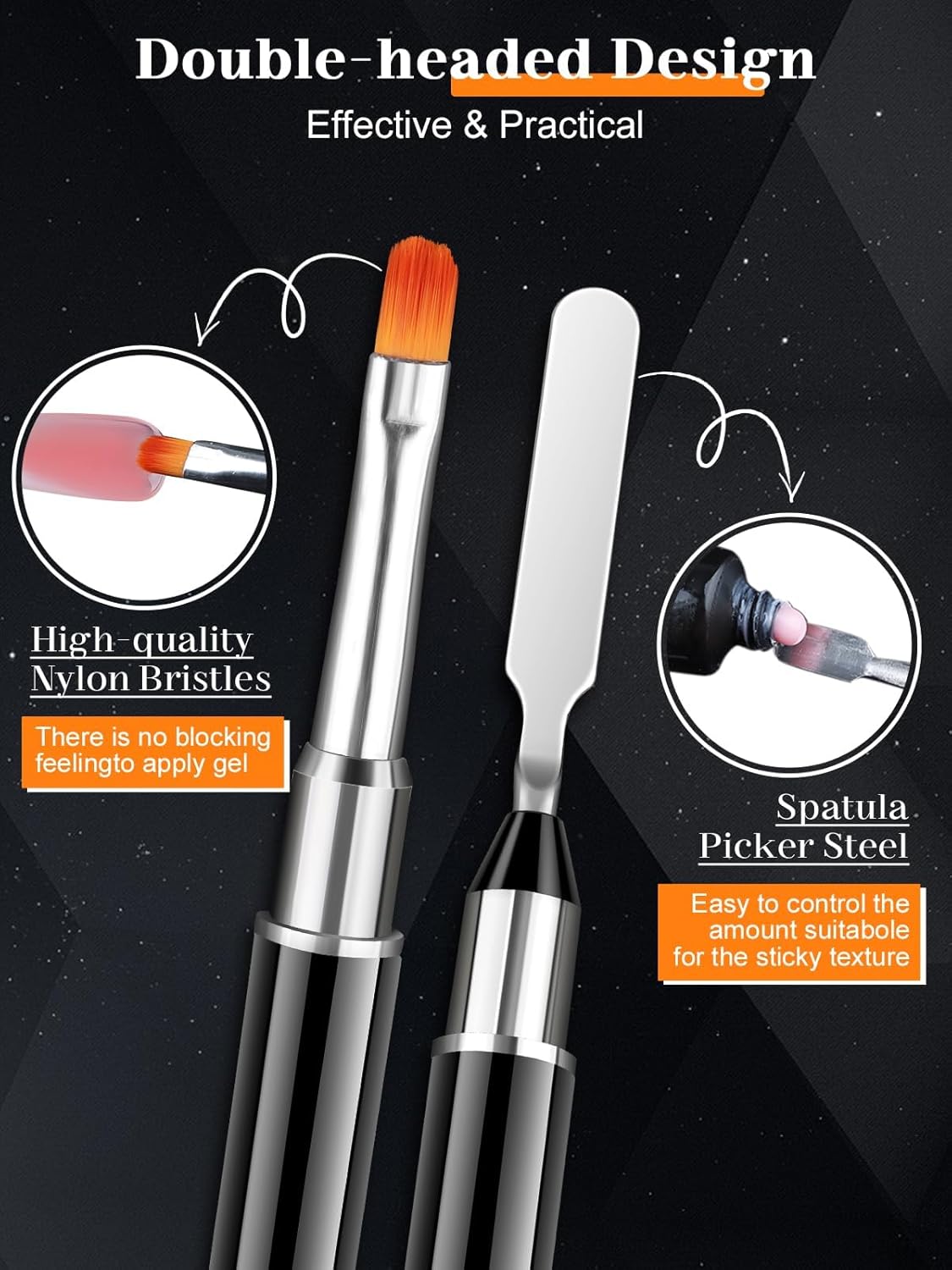 TOROKOM Dual Form Kit, 192PCS Poly Gel Forms for French Nails, 96PCS Reusable Silicone Pads, 5PCS Clips, Brush Pen, Files Buffer, Extension Kit for Beginner