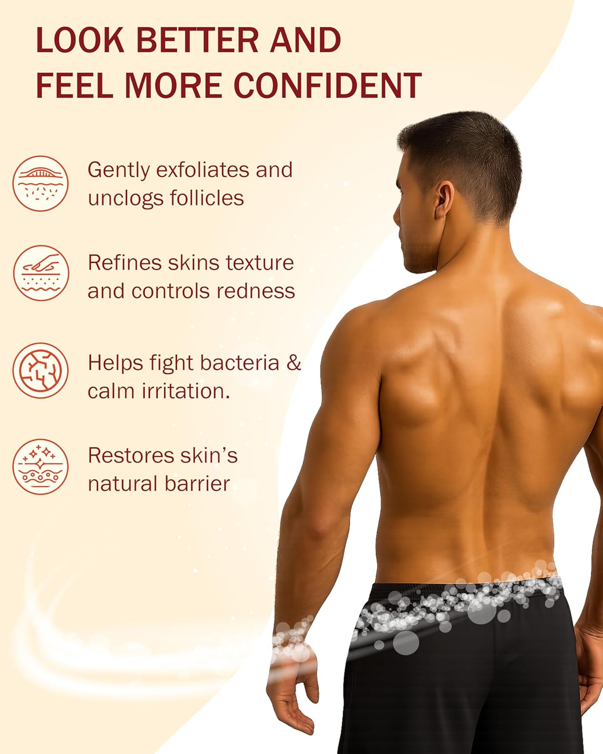 Folliculitis Cream – Folliculitis Treatment for Red Bumps, Ingrown Hairs & Razor Irritation – 2% BHA, Tea Tree, Salicylic Acid, Turmeric & Aloe – Scalp Acne treatment (4 oz)