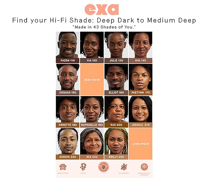 Exa Beauty - Natural High Fidelity Foundation | Clean, Vegan, Cruelty-Free Makeup (Michelle 300)