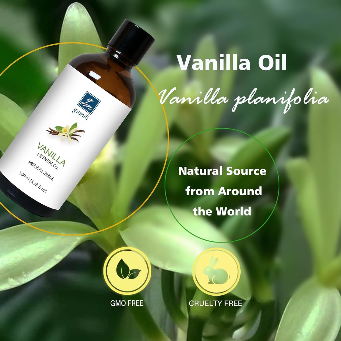 Vanilla Essential Oil 200ML, Natural Vanilla Oil Scented Oils for Aromatherapy & Diffuser-100ML(Pack of 2)