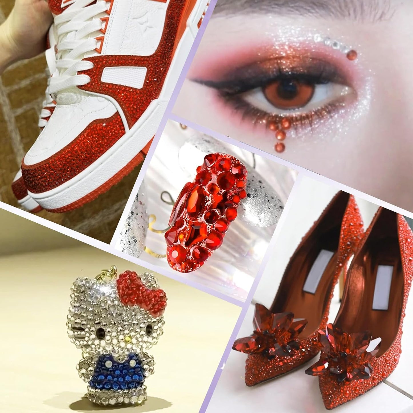 2000PCS SS20 Flatback Rhinestones | 12-Facet Diamond-Cut Glass Gems for Nail Art, Clothing, DIY Crafts |Glue-On Decoration Stones with Silver Backing(Hyacinth)