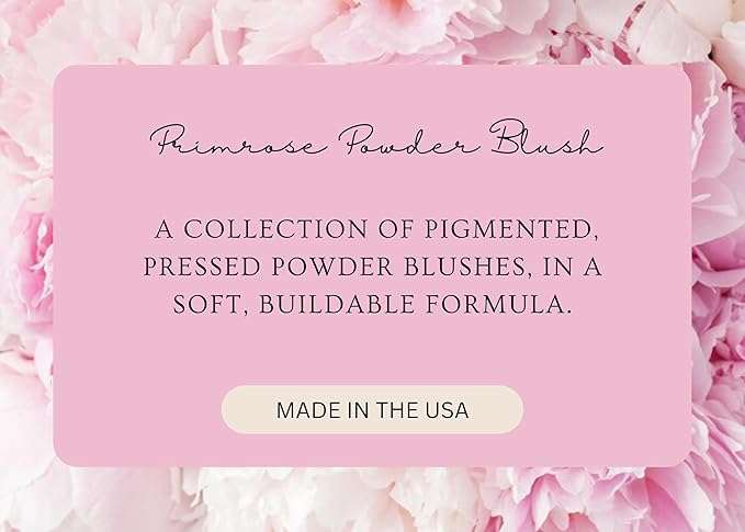 PRIMROSE POWDER BLUSH, Pressed Blush Face Makeup, Buildable Formula, Smooth Finish, Paraben Free, Made in the USA 0.11 oz. (Golden Lady)