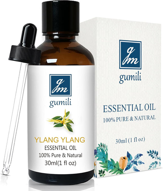 Ylang Ylang Essential Oil 1 Oz – 100% Pure & Natural Ylang Ylang Oil for Skin, Aromatherapy, Massage & Relaxation – 30ml