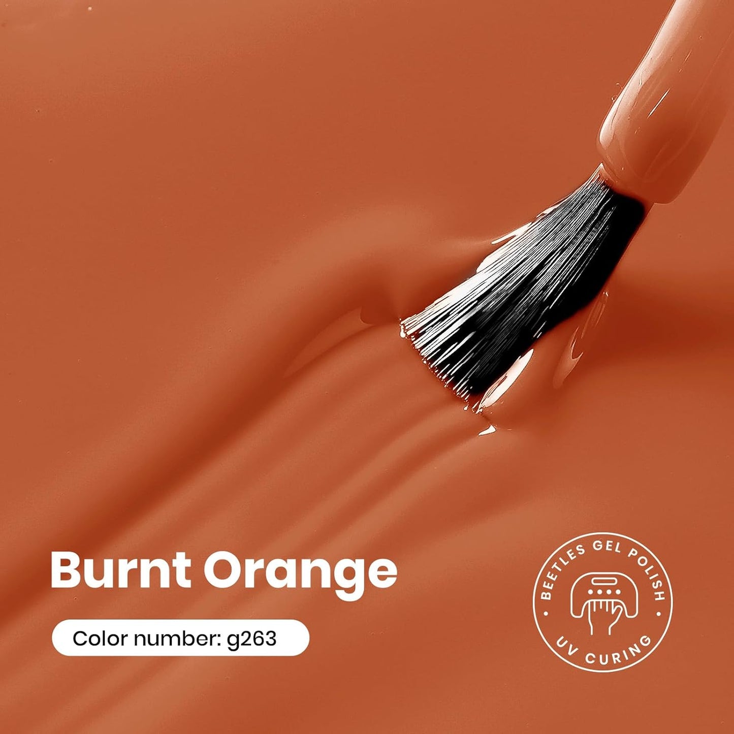 Beetles Orange Gel Nail Polish - 1Pcs 15ml Dark Orange Color Soak Off Gel Polish Nail Art Manicure Salon DIY Uv Lamp Nail Design Decoration at Home