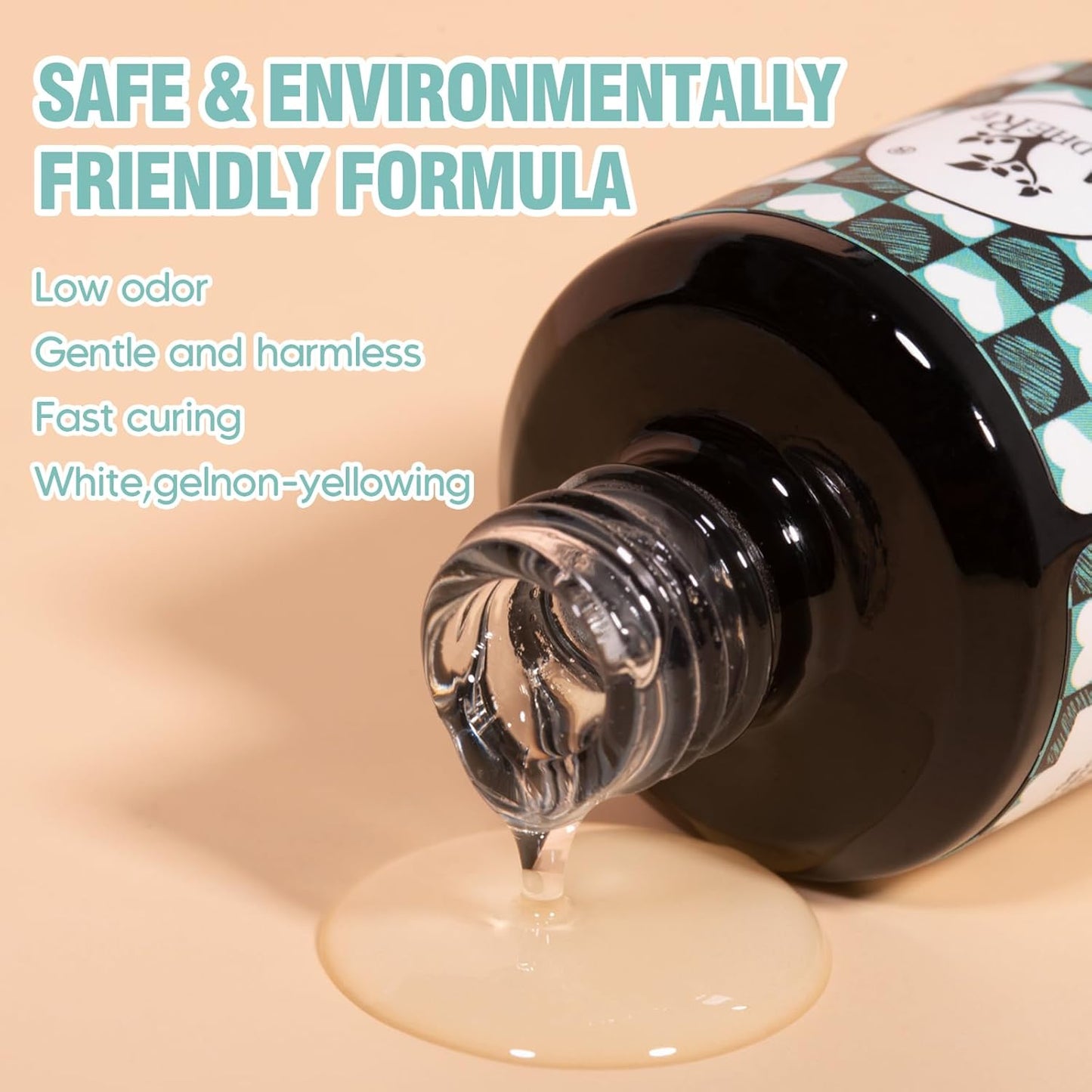 ADHERE Nail Glue Gel 15ml - Adhesive for Press On Nails, Nail Extension, UV Curing Needed, Long Lasting Bond for Acrylic Fake Nails, Salon Art DIY at Home