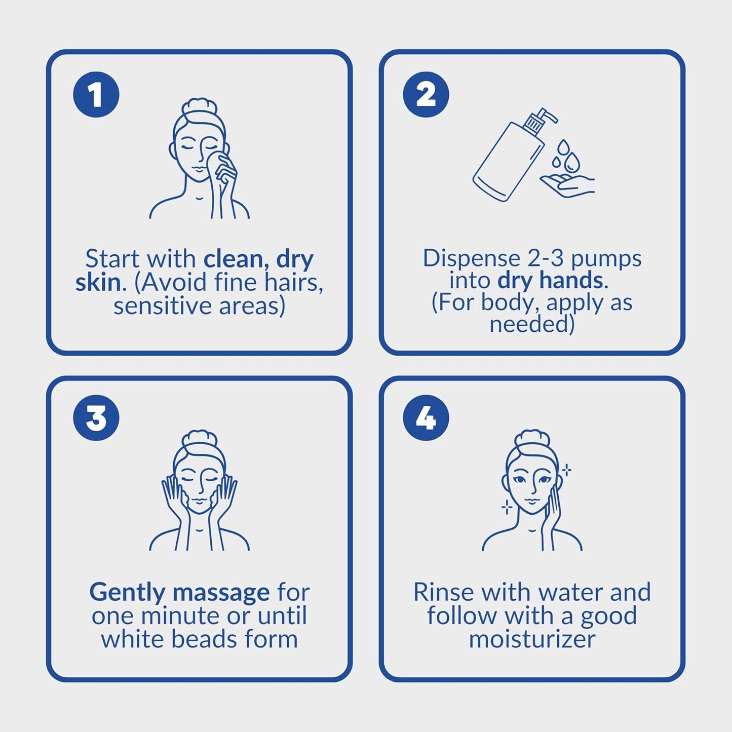 Cure by Toyo | Aqua Gel Gentle Exfoliator | Clear and Softer Skin | Non-Abrasive Face and Body Cleanser | Sensitive Skin | 2 Pack