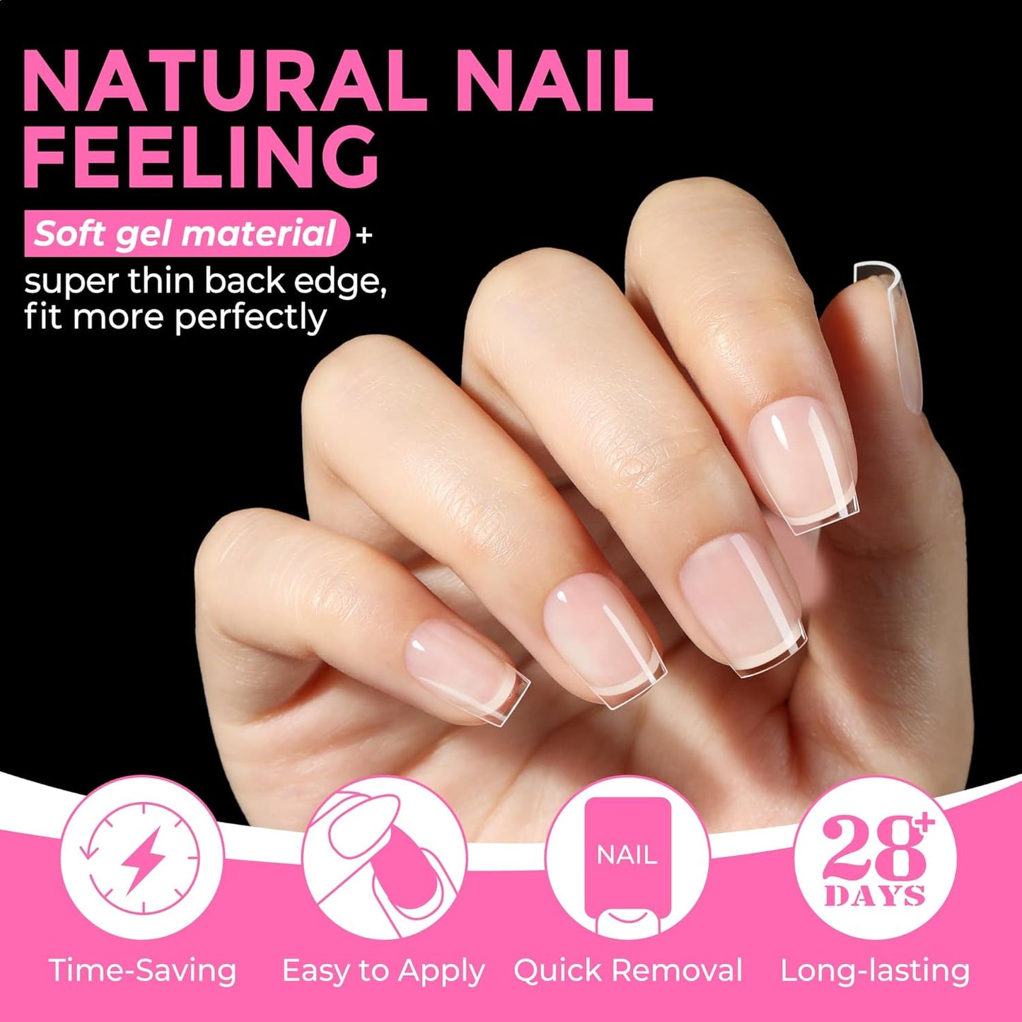 UNA GELLA Extra Short Coffin Nail Tips: XS 216pcs Pre-shape Press on Nails Extra Short Coffin Gel Tips Full Cover Acrylic Fake False Nails Extension 12 Sizes Gelly Tips