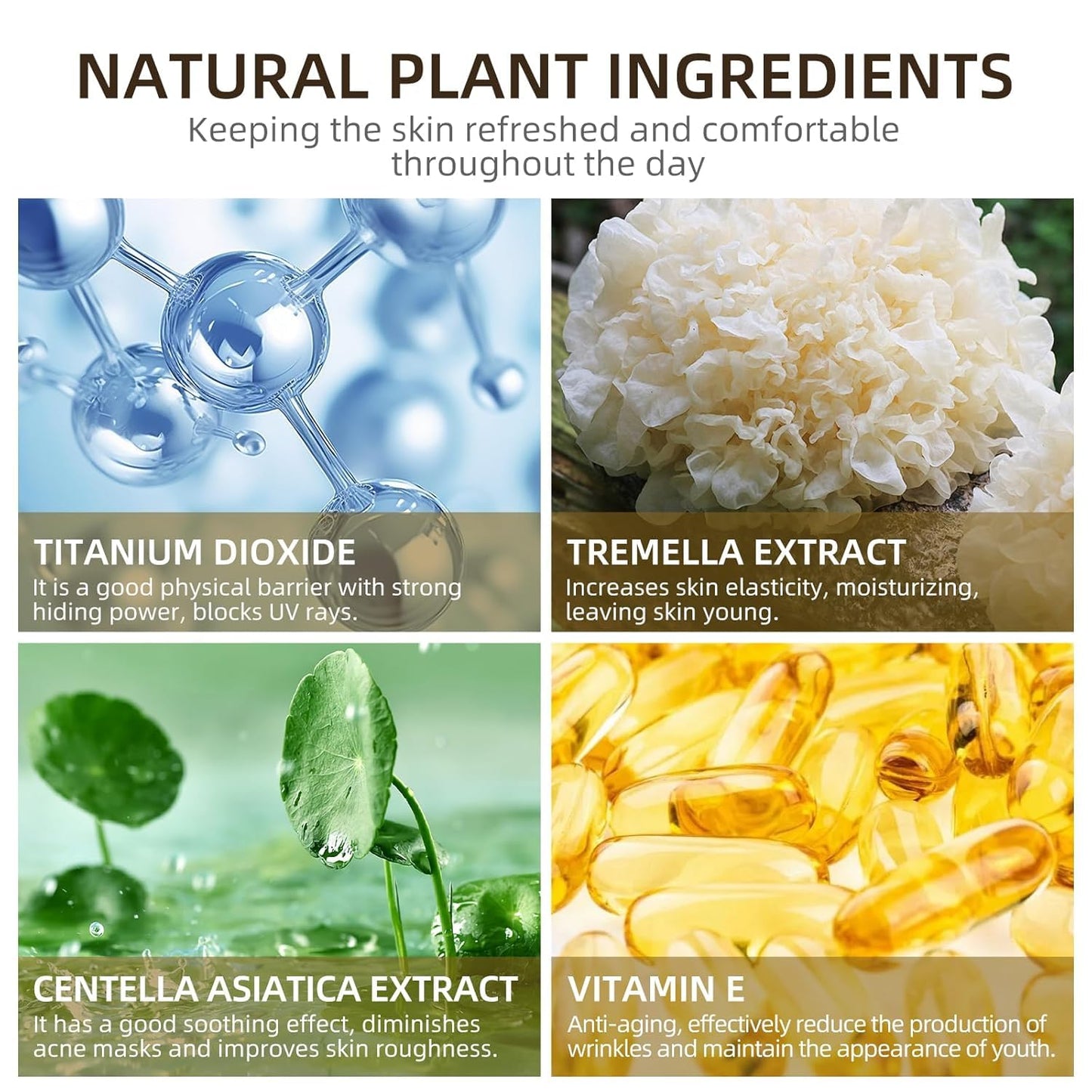 Mushroom Head Air Cushion CC Cream - BB Cream Foundation Makeup Moisturizing Concealer Long-Lasting, Cushion Foundation Full Coverage Self Adjusting for Mature Skin & All Skin Types(Ivory)