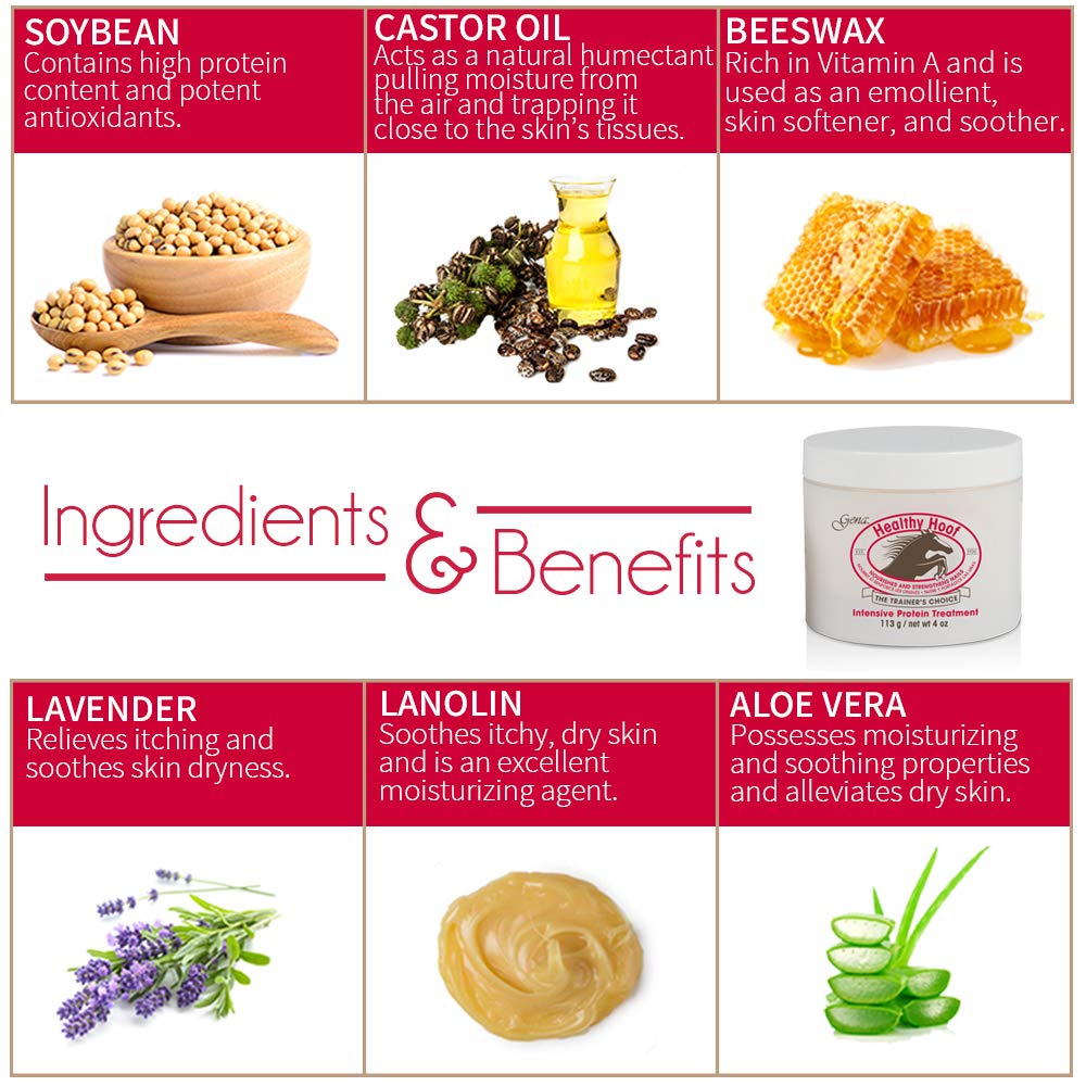 Gena Healthy Hoof Cream Complete Cuticle and Nail Care, to Moisturize, Condition and Treat Cuticles and Strengthen Nails, 4 Oz (Pack of 1)