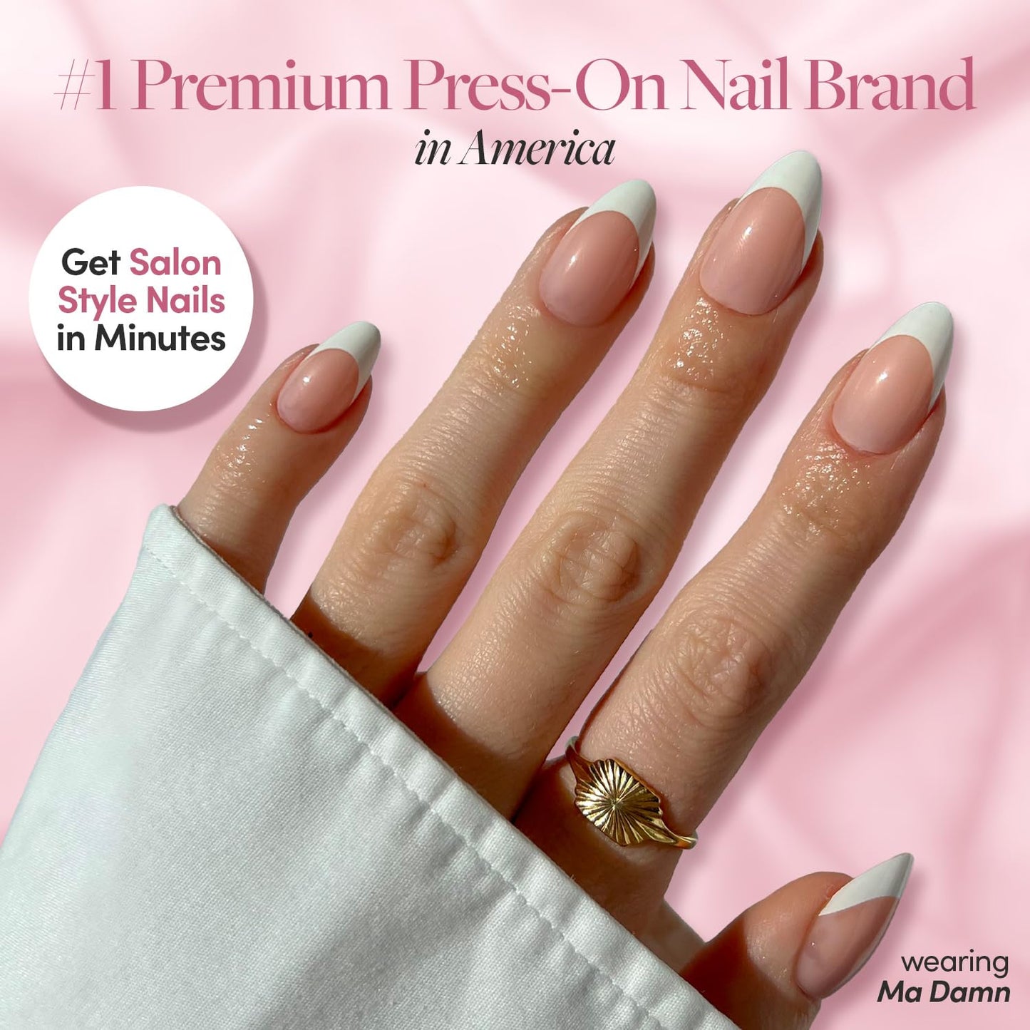 Glamnetic Super Strong Brush On Nail Glue (2 Bottles) | Brush Tip Applicator, Mess Free, Travel Friendly, Vegan | Durable & Long-Lasting | .24 fl. oz.