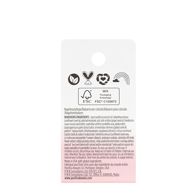 Pacifica Beauty Vegan Collagen Cuticle Balm, Bath and Body, Nail Care, Nail Repair for Dry Damaged Nails, Cuticle Cream, Cuticle Care, Nail Treatment, Skin Care, Body Care, 0.3 fl oz (1 Count)