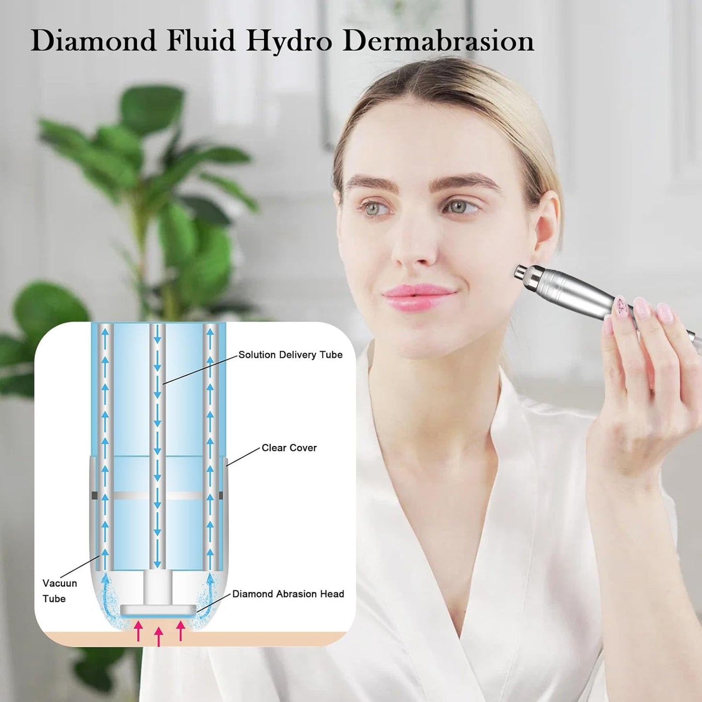 Water Oxygen Jet Beauty Machine Multifunctional Vacuum Machine Deep Clean Hydro Dermabrasion Facial Machine Home SPA Micro Bubble Cleansing Skin Care