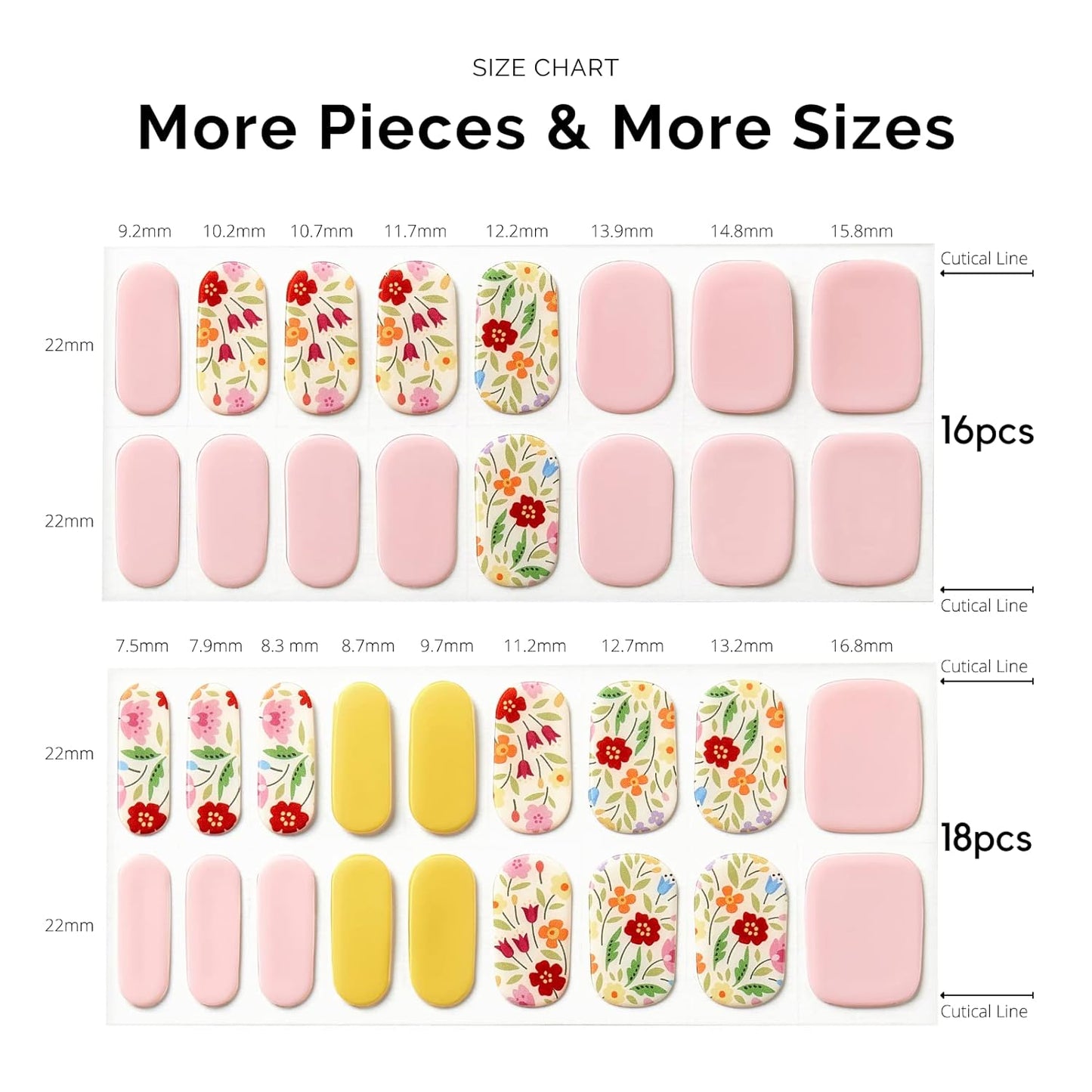 Nailog Semi Cured Gel Nail Strips 34 pcs | Long Lasting Nail Polish Sticker Wraps with Glossy Gel Finish | Idyll