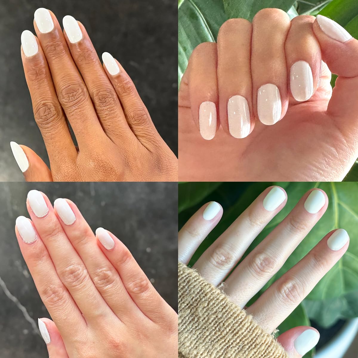 Olive & June Gel Polish | UV LED Nail Lamp Needed | Long Lasting Formula | Up to 21 Days of Wear | Damage-Free Removal | Salon-Quality Manicure, Pedicure at Home | HD | Crisp White