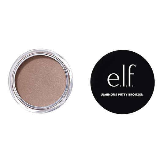 e.l.f. Luminous Putty Bronzer, Lightweight Putty-to-Powder Bronzer For A Radiant, Glowing Finish, Highly Pigmented, Vegan & Cruelty-Free, Vacay Mood