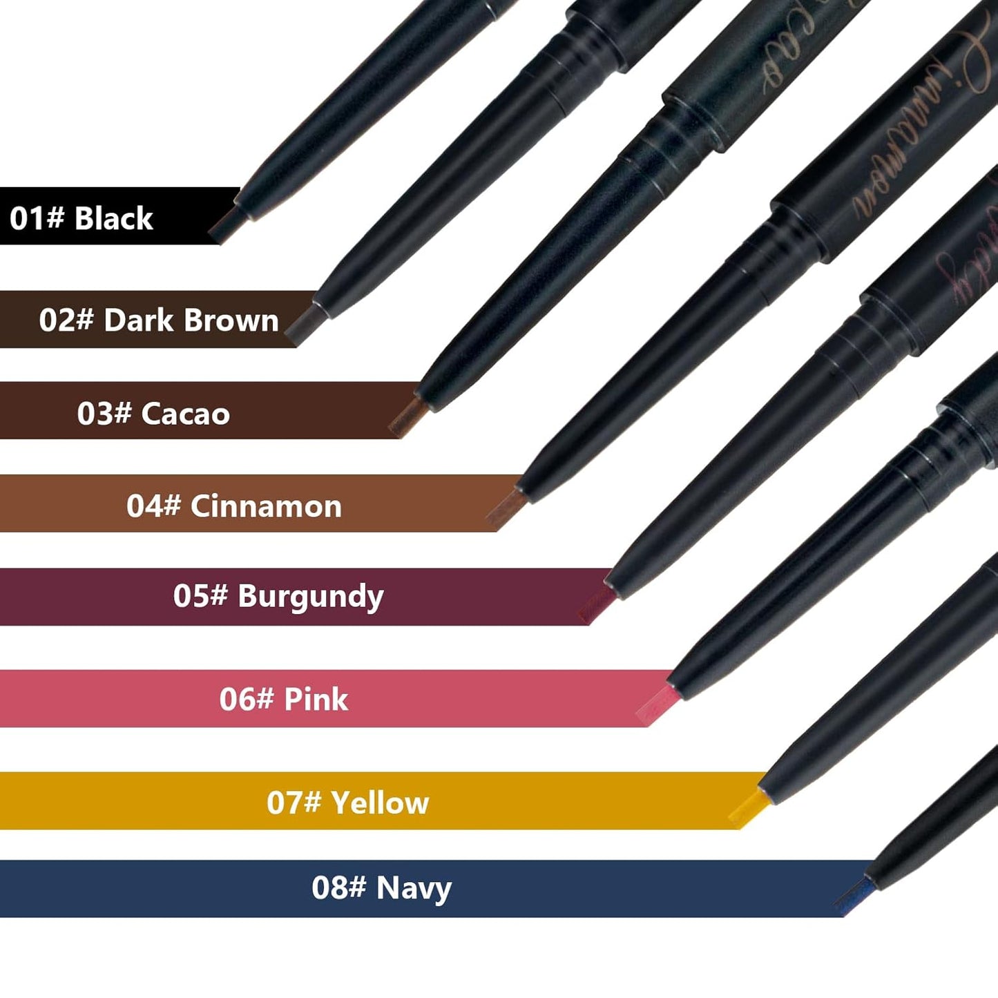 Witch's Pouch Gel Eyeliner Pencil Waterproof Smudge Proof, Long-Lasting Eye Liner, High-Intensity Colored Waterproof Eyeliner, Ultra-Smooth Korean Eye Pencil Eye Makeup (03 Cacao)