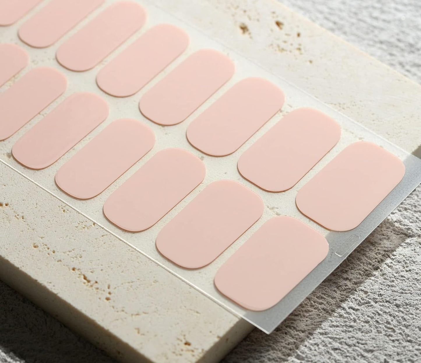 Nail Polish Strips, 32PCS Salon Quality Wraps, Long Lasting Gel Nail Stickers for Women Easy Apply& Remove (Sweet Pink)