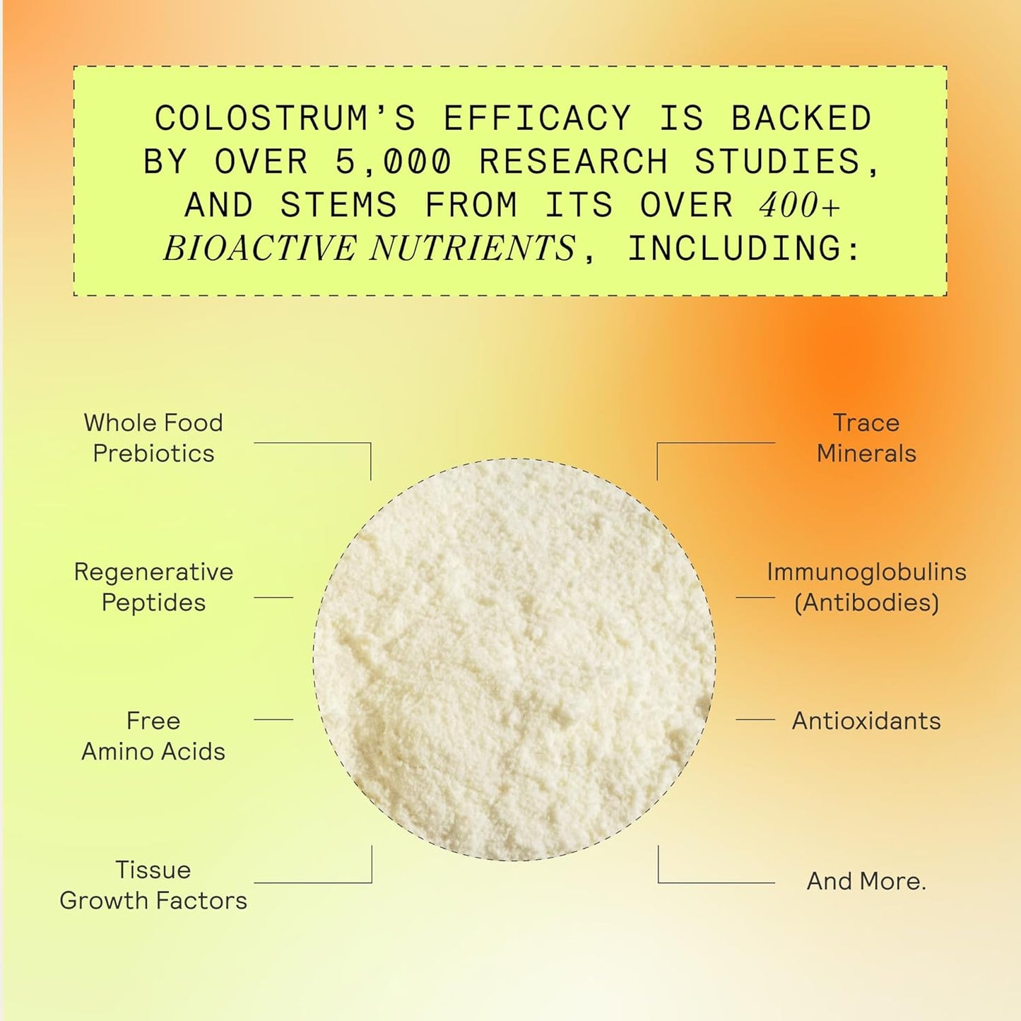 ARMRA Colostrum™ Powder | Blood Orange | Gut Health & Bloating | Skin & Hair | Immunity | Keto, Gluten & Fat-Free | 90 Servings