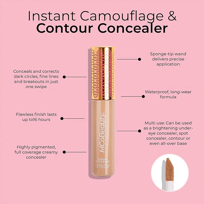MCoBeauty Instant Concealer Camouflage & Contour, Light, Perfecting Contour with Flawless Coverage, Vegan, Cruelty Free Cosmetics