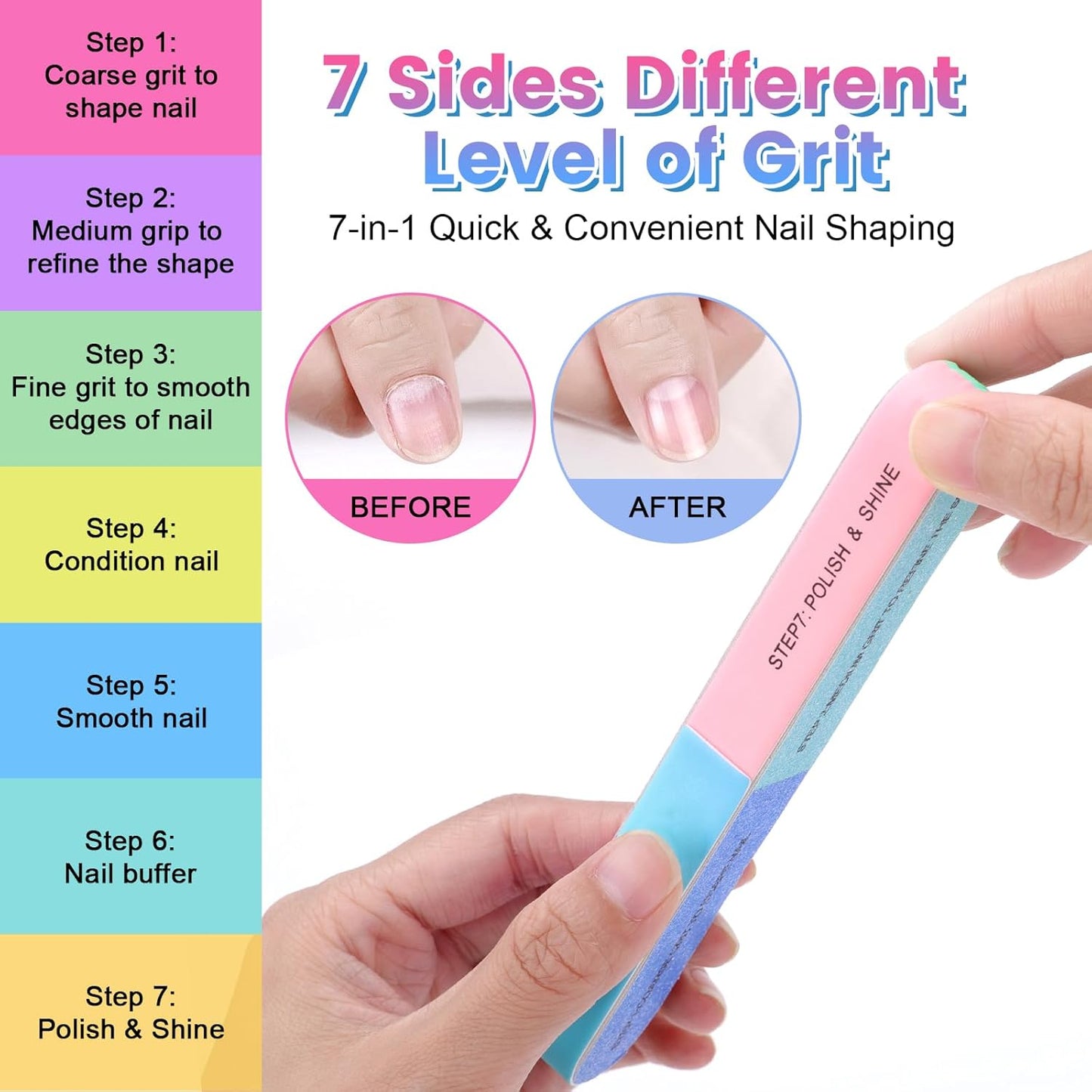 Gel Nail Polish Remover, Professional Gel Polish Remover for Nails Non-Irritating Easily & Quickly Remove Nail Polish, Gel Remover Tools Kit Nail File Cuticle Pusher Nail File Grit
