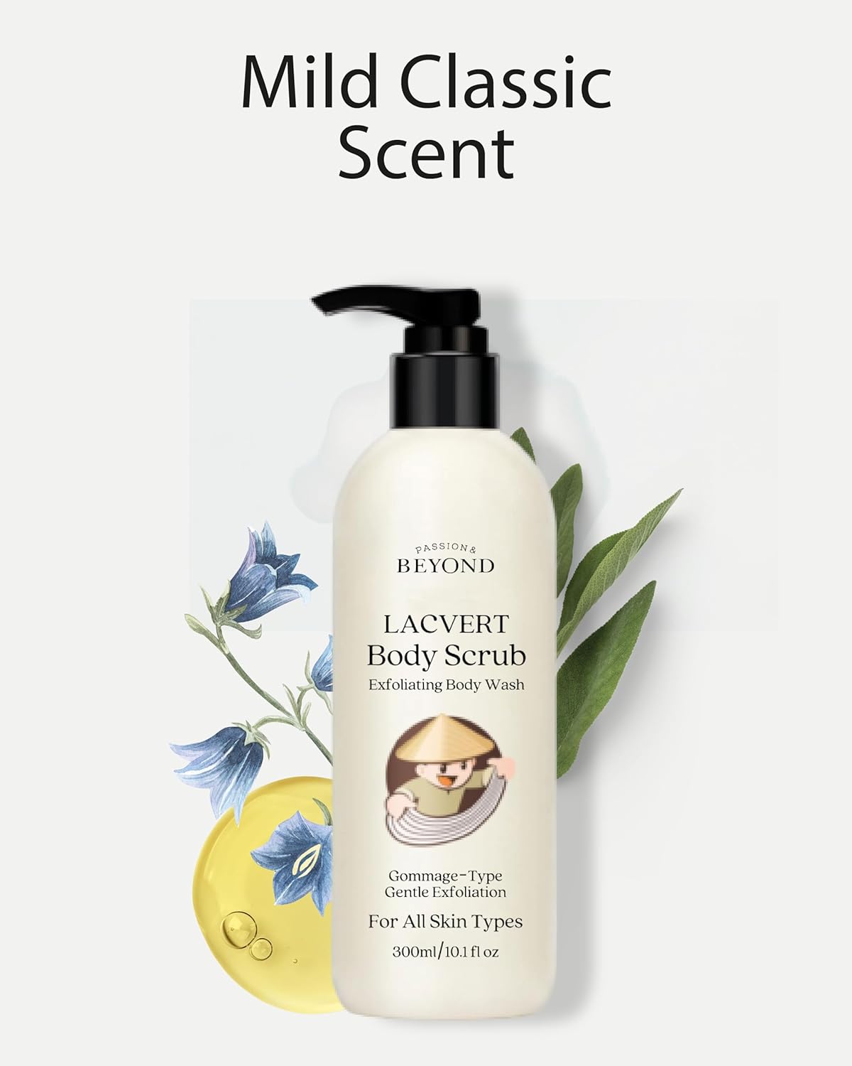 BEYOND Lacvert Body Scrub Peeling Gel (Original, 10.1fl oz) - Body Wash & Shower Gel for Gentle Exfoliation & Home Spa. Korean Daily Skin Care. Gommage-Type for Smooth,