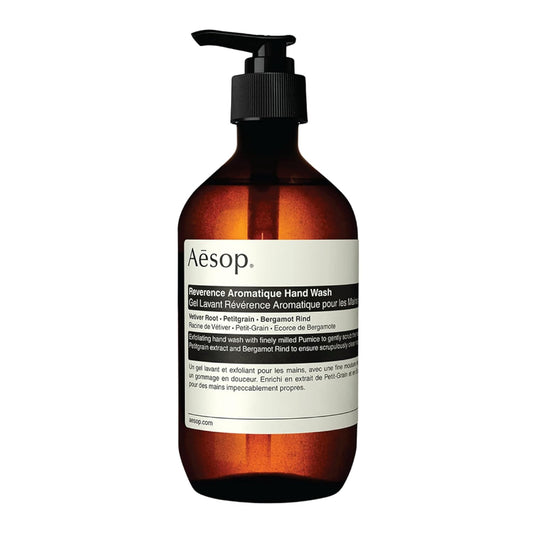 Aesop Reverence Aromatique Hand Wash | Gentle Exfoliating Hand Wash with Finely Milled Pumice | 500mL / 16.9 oz