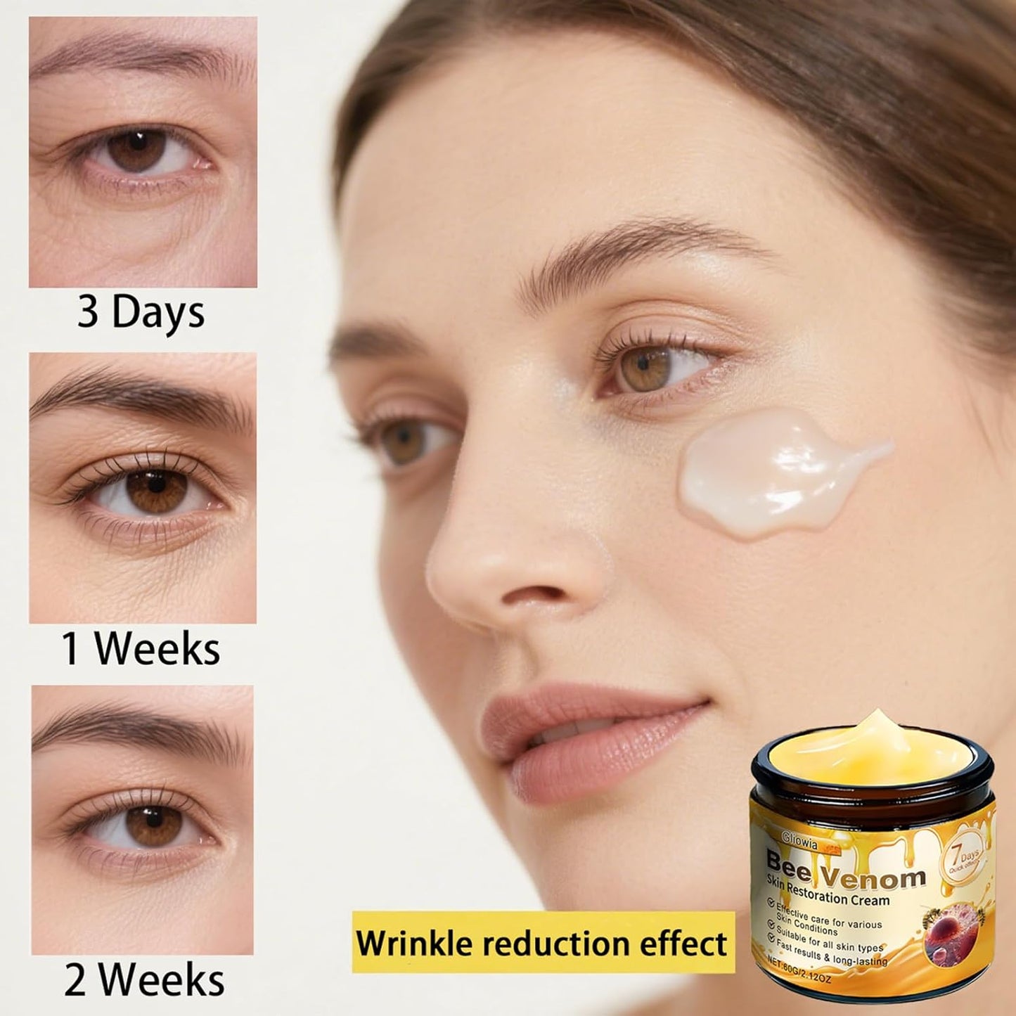 Bee Venom Skin Restoration Cream, 2025 Upgrade Bee Venom Skin Treatment Cream, Natural bee venom Comprehensive cream for Repair & Renewal, All in One Nourishing Serum for All Skin Types