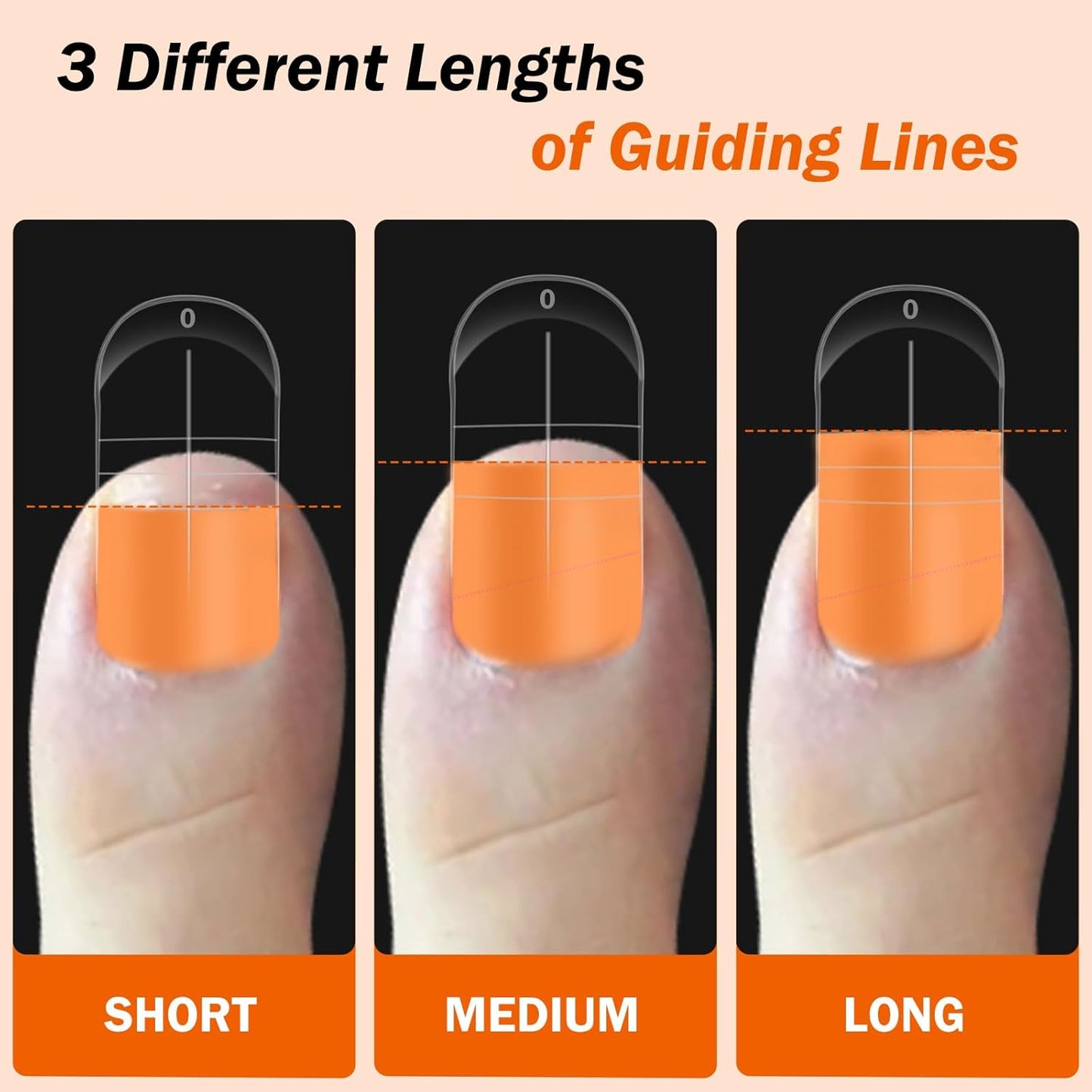 Toe Dual Forms for Poly Gel, 150PCS French Nail Forms for Toes, 15 Sizes Clear Poly Gel Toenails Molds for DIY Pedi Toenail Extension Kit for Salon-Quality Manicures at Home