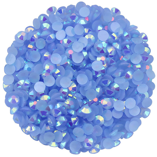 2250 Pcs SS16 4mm AB Flatback Rhinestones for Nails Art Crafts Glitter Round Shine Gems Crystals DIY Clothes Shoes （Light Sapphire AB）