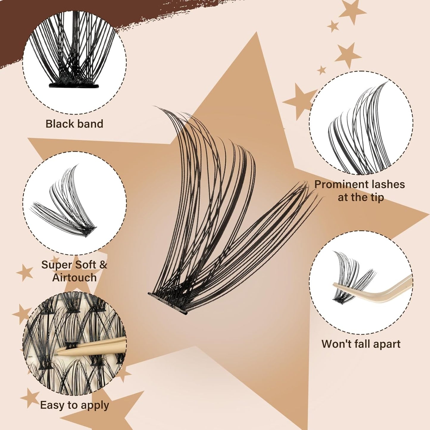 JMS&JMS DIY Lash Extension Kit 280PCS Lash Clusters Kit 30D+40D D Curl 9-16MIX Cluster Eyelash Extensions Kit with Lash Bond and Seal, Lash Remover, Lash Tweezers at Home