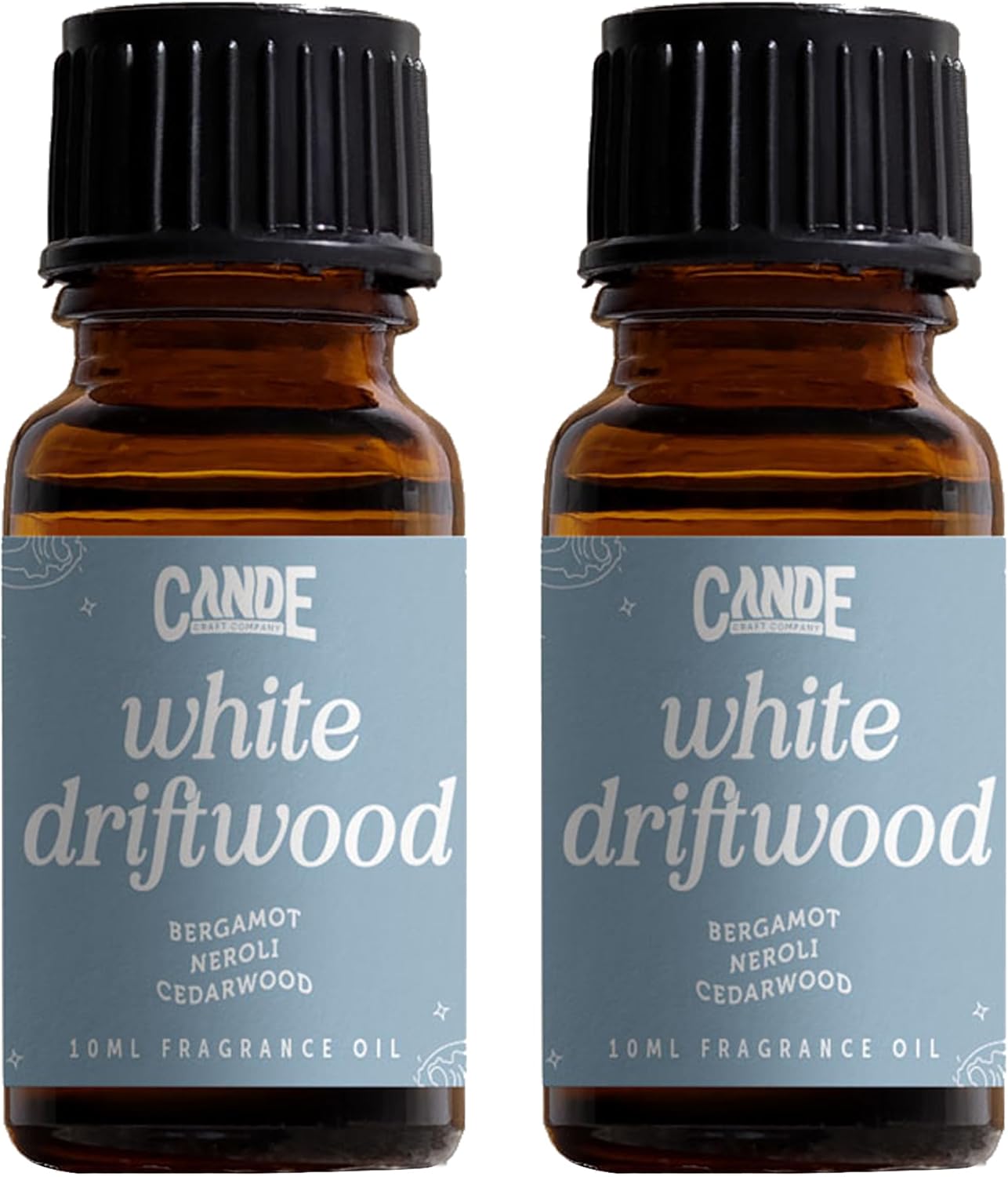 CANDECraftCo Premium Fragrance Oil – Diffuser Oils Fragrances Scented for Home, Candle Soap Making Supplies, Aromatherapy Blends for House (0.34 Fl Oz) (2-Pack, White Driftwood)