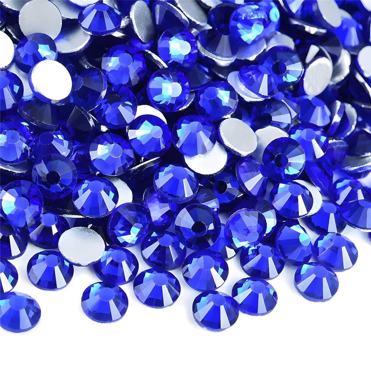 Flatback Rhinestones Round Gems for Nails Art and Crafts 4000Pcs SS12 3mm Glitter Crystals Stone DIY Bags Clothes Shoes (Sapphire)