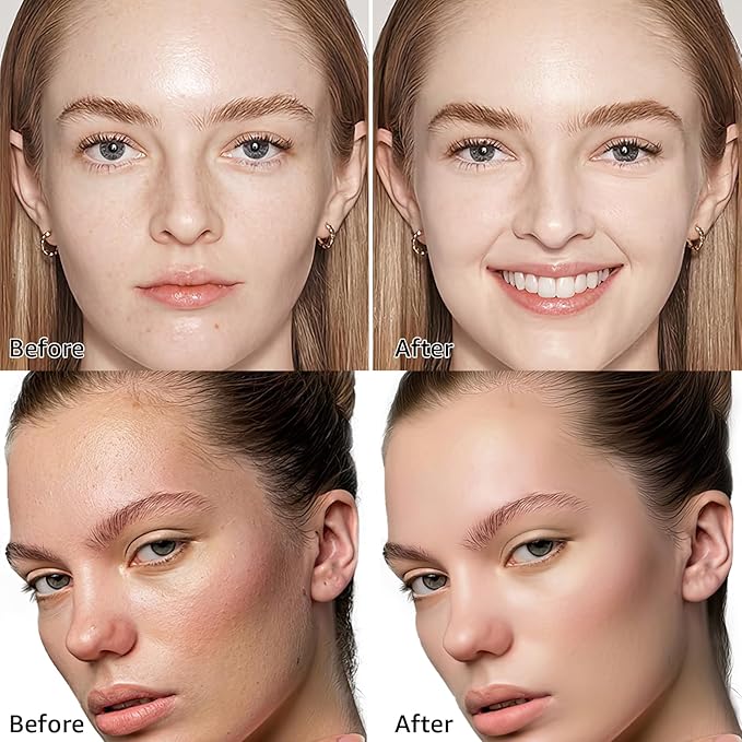 Air Cushion CC Cream Foundation - Mushroom Head BB Creams, Long Lasting Concealing Brightening, Moisturizer Face Cream,Facial Skin Care Makeup For All Skin Types (Natural)