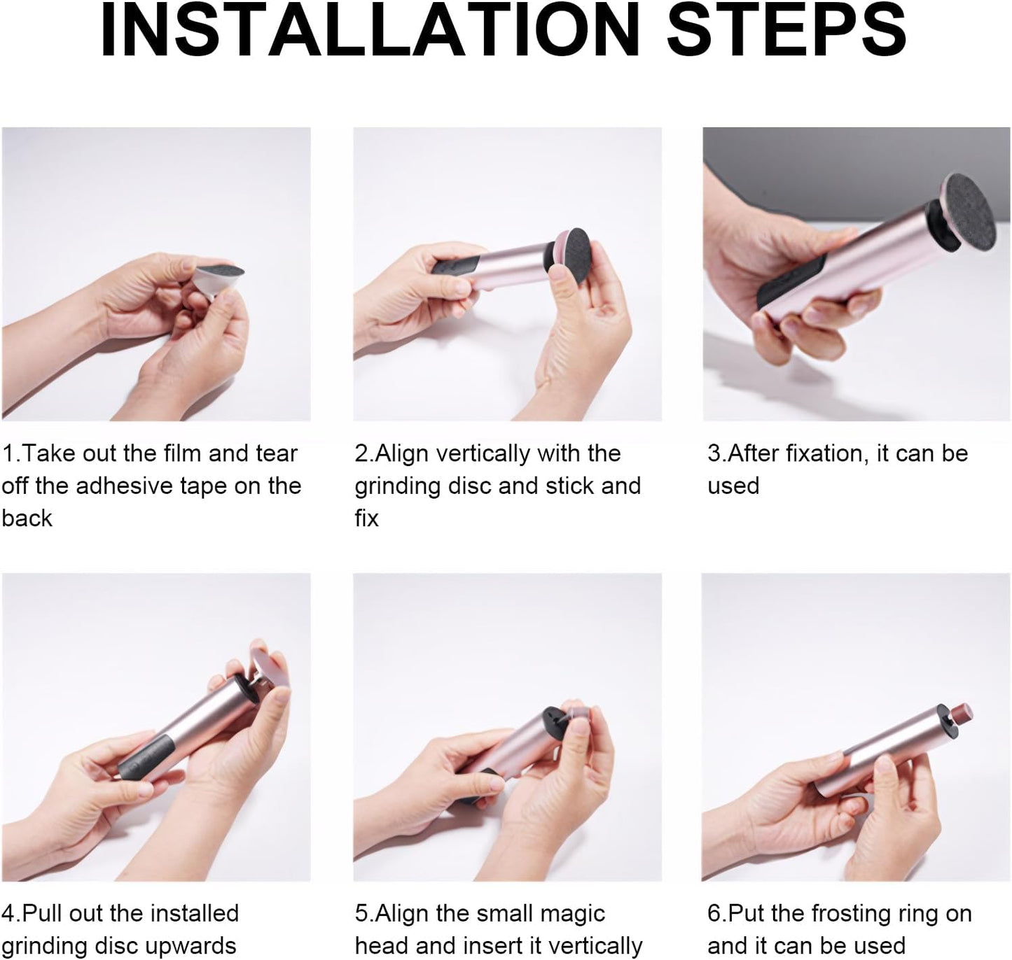 ele ELEOPTION Electric Callus Remover for Feet Electric Foot File Nail Grinder 6 Speed Adjustable Rechargeable Professional Foot Sander Pedicure Tool for Feet Dry Dead Skin Black