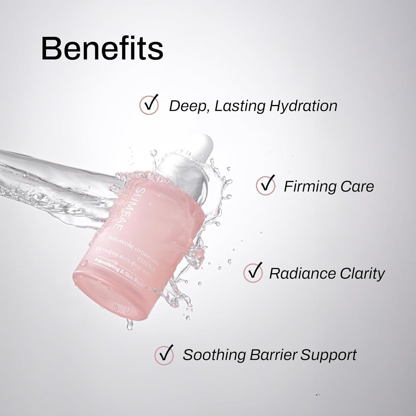 Isoflavone Hydrating Essence - Korean Skin Care with Polyglutamic Acid γ PGA from Korean Fermented Soybeans Hydrating and Firming Essence 30ml/1.01 fl.oz.