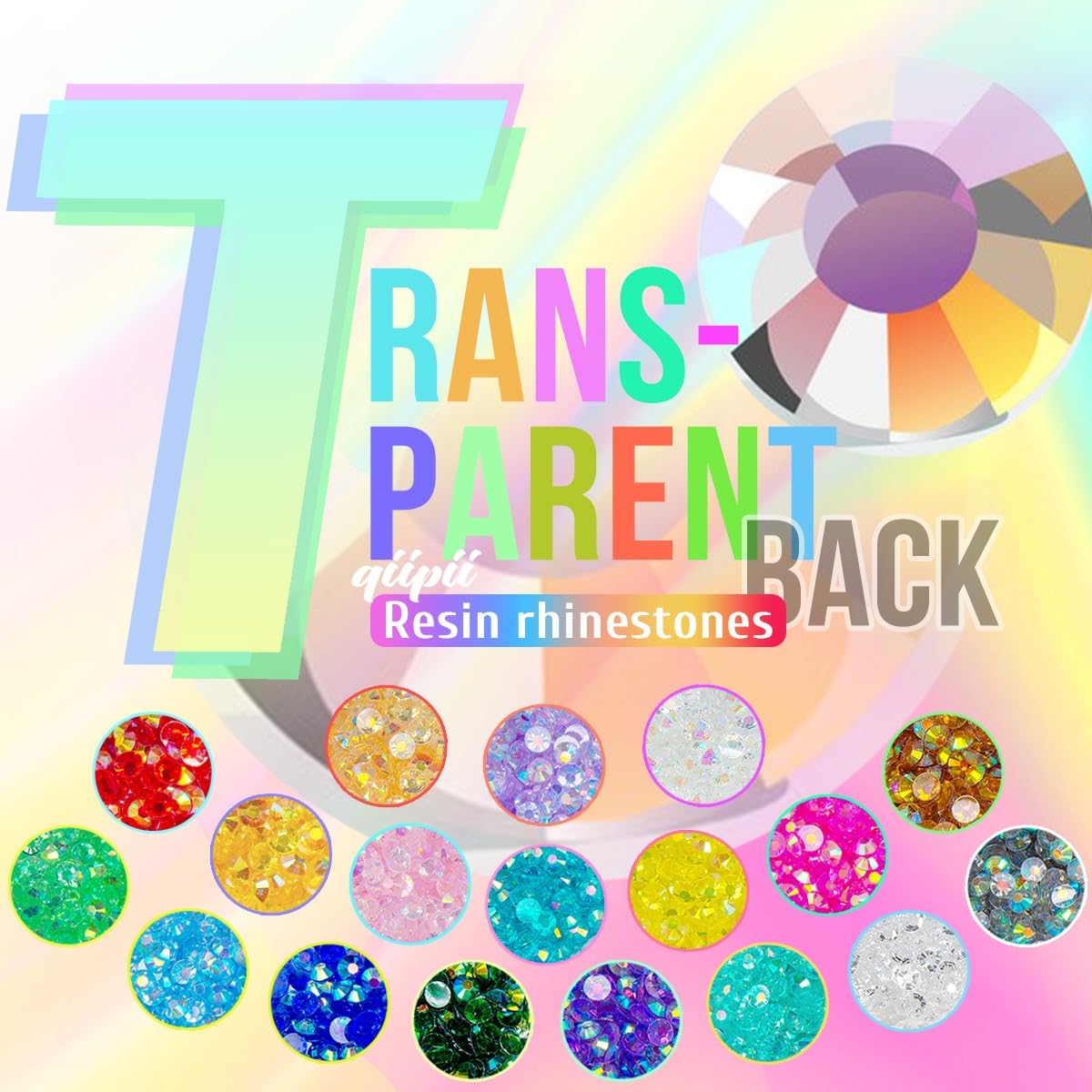 Light Blue AB Resin Rhinestones for Bedazzling Crafting 3mm 4mm 5mm Baby Blue Flatback Jelly Stones SS10 SS16 SS20 Diamonds Gems Charms for Nails Face Eyes Makeup Tumblers Bottles Crafts Shoes