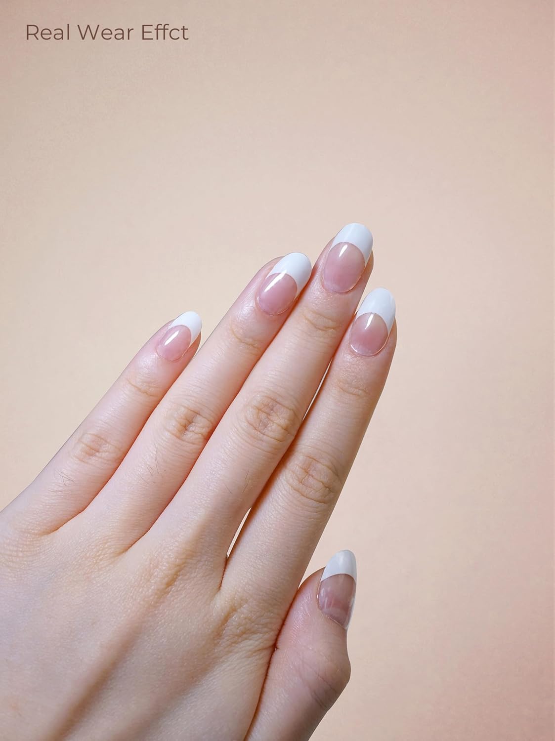 Pre Cured Gel Nail Strips - 44PCS Salon Quality Gel Nail Stickers - Long Lasting Polish Wraps for Women no UV Light Needed Easy Apply& Remove (Dawn White)