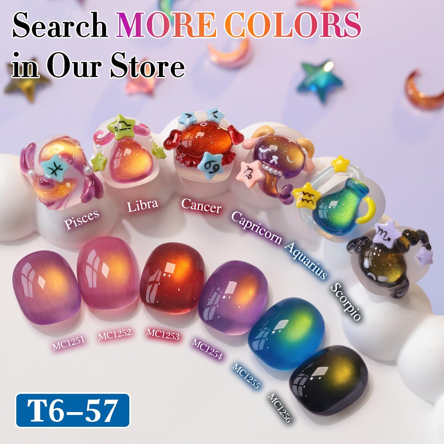 Double Rhythm Jelly Glass Cat Eye Gel Polish with Magnet 15ML Holographic Glitter Shimmer Translucent Sheer Color Magnetic Nail Polish Salon DIY at Home (Golden Blue-MC1255)