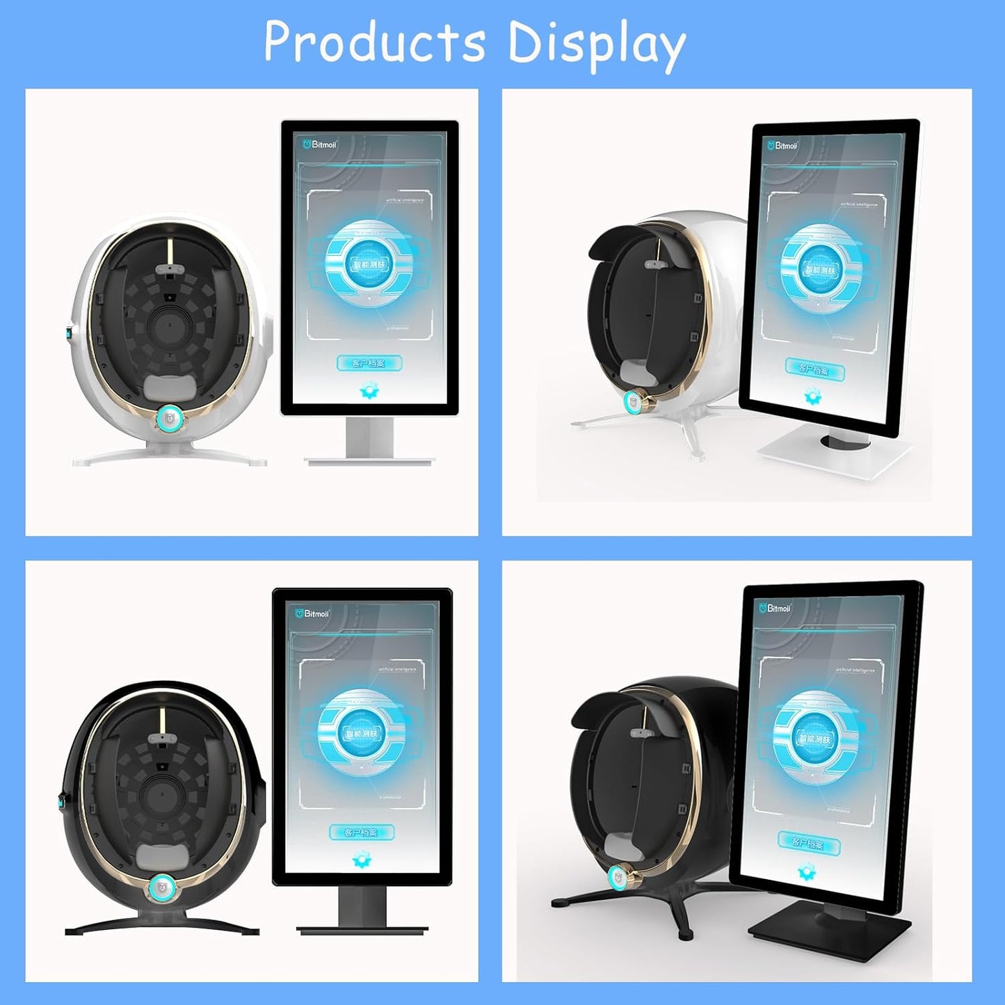 Professional Skin Analyzer Machine - Cobbawe Facial Skin Detection & Analysis for Healthy Skin Care （MJ-W-21.5）