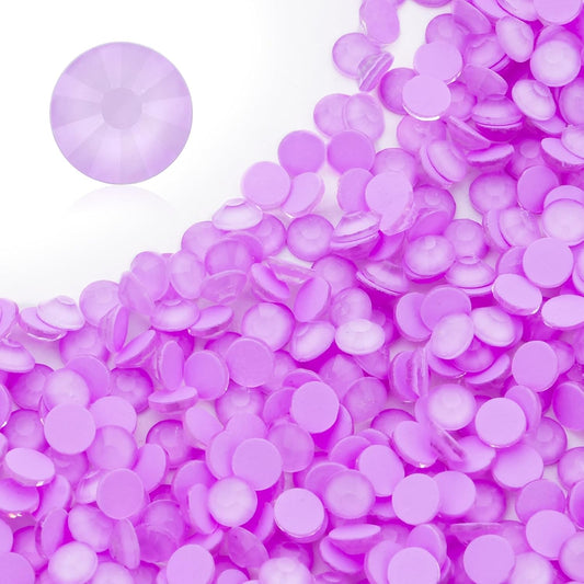 Mocha Lt.Purple Flatback Rhinestones, Glass Rhinestones for Nail Art and Craft, Glue Fix, Loose Crystal Gemstones(Mocha Lt.Purple, SS8, 1440pcs, 2.3-2.5mm)