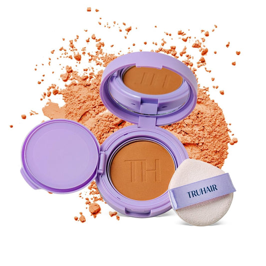 TRUHAIR Root & Scalp Cover Up Pressed Powder Compact, Waterproof, Weightless Hair Coverage & Bald Spot Concealing, Root Touch Up Hair Color for Gray Coverage & Thinning Areas, 0.35 Oz (Auburn)