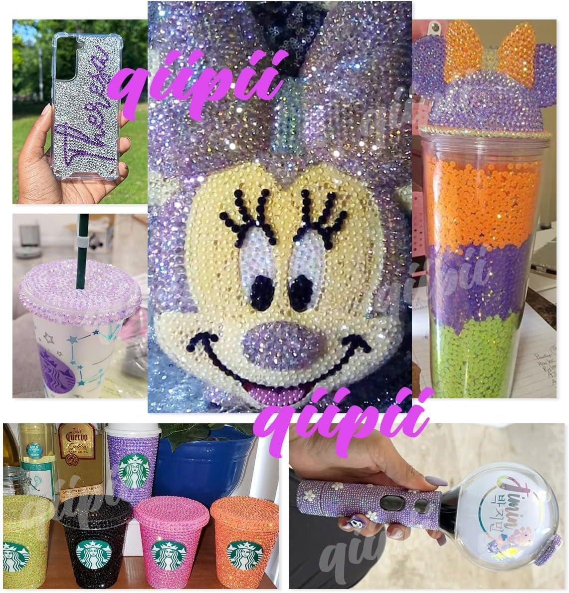 Amethyst Purple Crystal Resin Rhinestones w B7000 Jewelry Glue for Bedazzling Crafting 3mm 4mm 5mm 6mm Flatback Stones Diamonds Gems Charms for Nails Face Makeup Tumblers Bottles Crafts Clothes