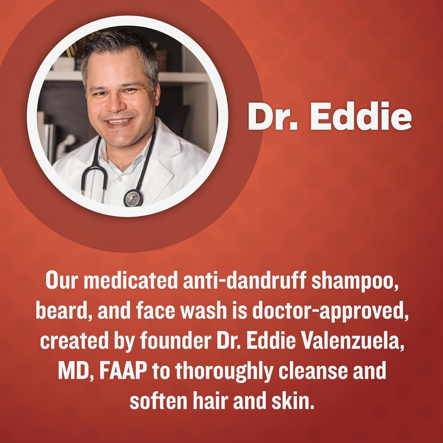 Dr. Eddie's Facial Fortress 3 in 1 Face, Hair, & Beard Wash - Beard Dandruff Shampoo for Men, Beard Cleanser, Face Wash, Beard Care, Face Soap with Pyrithione Zinc - 8 Fl Oz (Pack of 1)