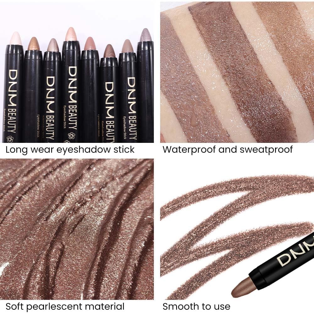 evpct 2Pcs Cream Eyeshadow Sticks Set for Eyes Waterproof, Cocoa Shimmer Matte Eye shadow Stick Pencil Pen Bulk sombras en crema para ojos 21+21