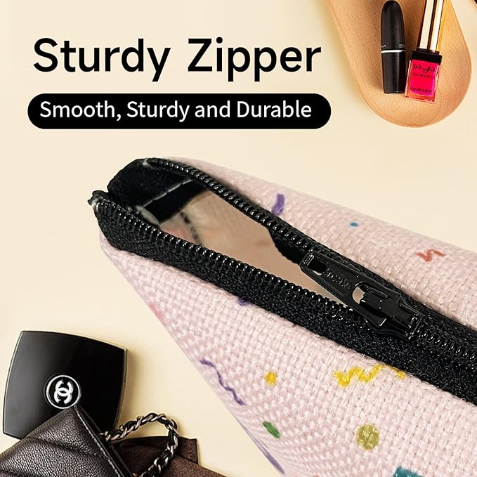 My Dance Era Canvas Zipper Cosmetic Bag, Small Makeup Bag for Women, Friends, Daughter, Sister for Dancers, Dancer Birthday Gifts for Girls (Pink)