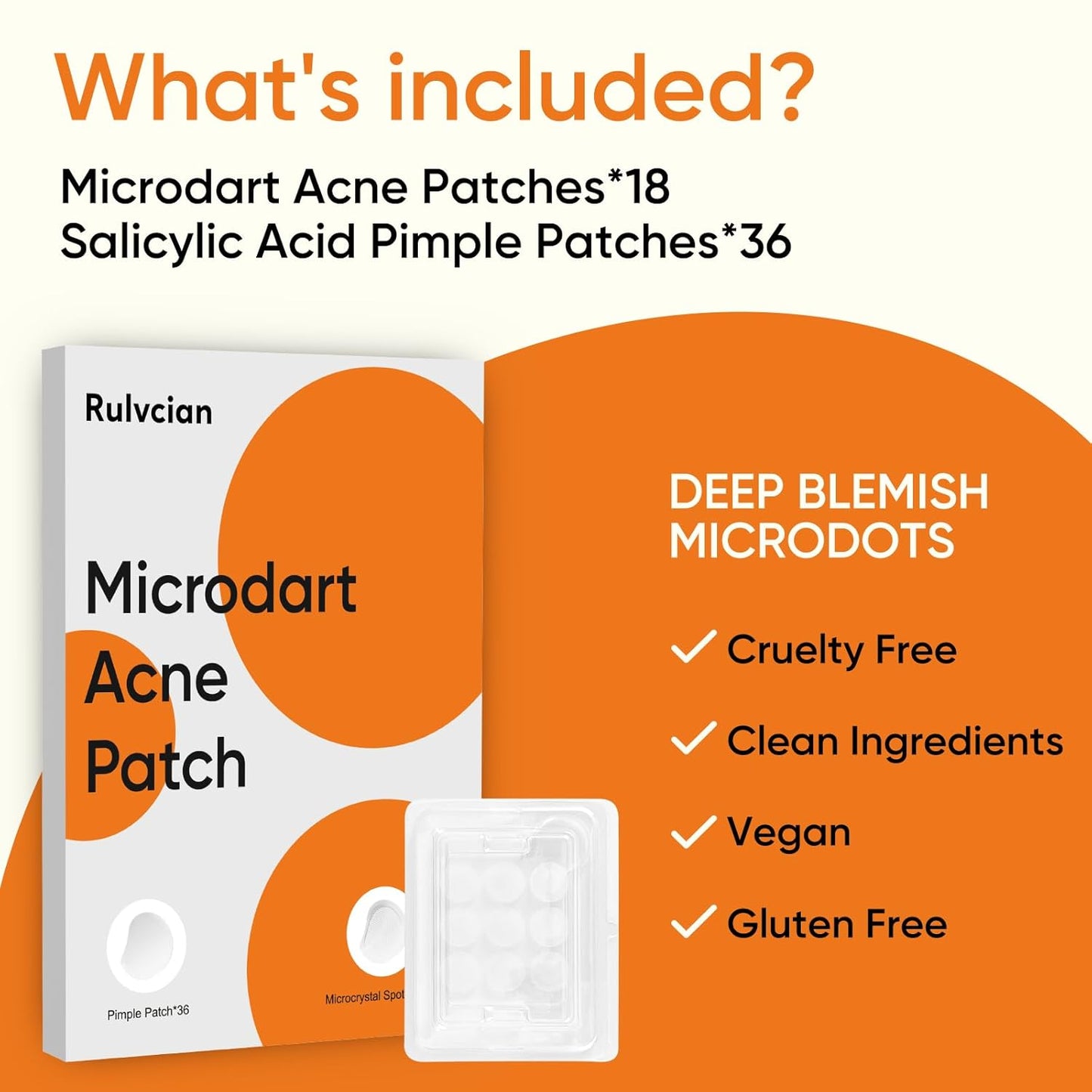 Microdart Acne Patches for Face(18 Counts) & Salicylic Acid Pimple Patches(36 Counts), Fast-Acting Zit Patches for Pimples & Blemishes, Target Early Stage & Deep Pimples