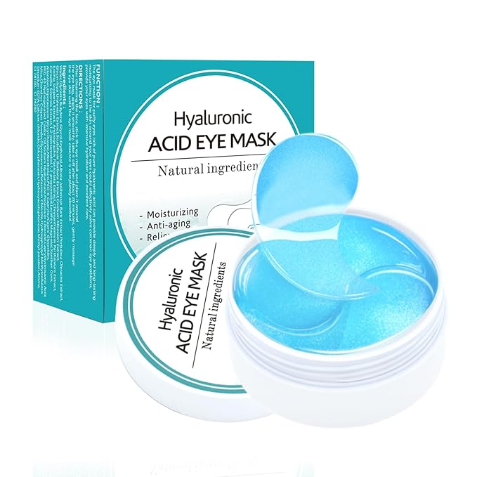 Under Eye Patches for Puffy Eyes: 60PCS Collagen Eye Gels Pads - Blue Hyaluronic Acid Under Eye Mask - Reduce Dark Circles & Bags - Skin Eye Care Products